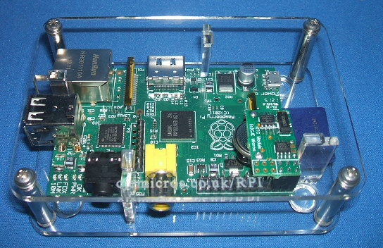 Extra image of Acrylic Case (Open sided) for the Raspberry Pi Model B